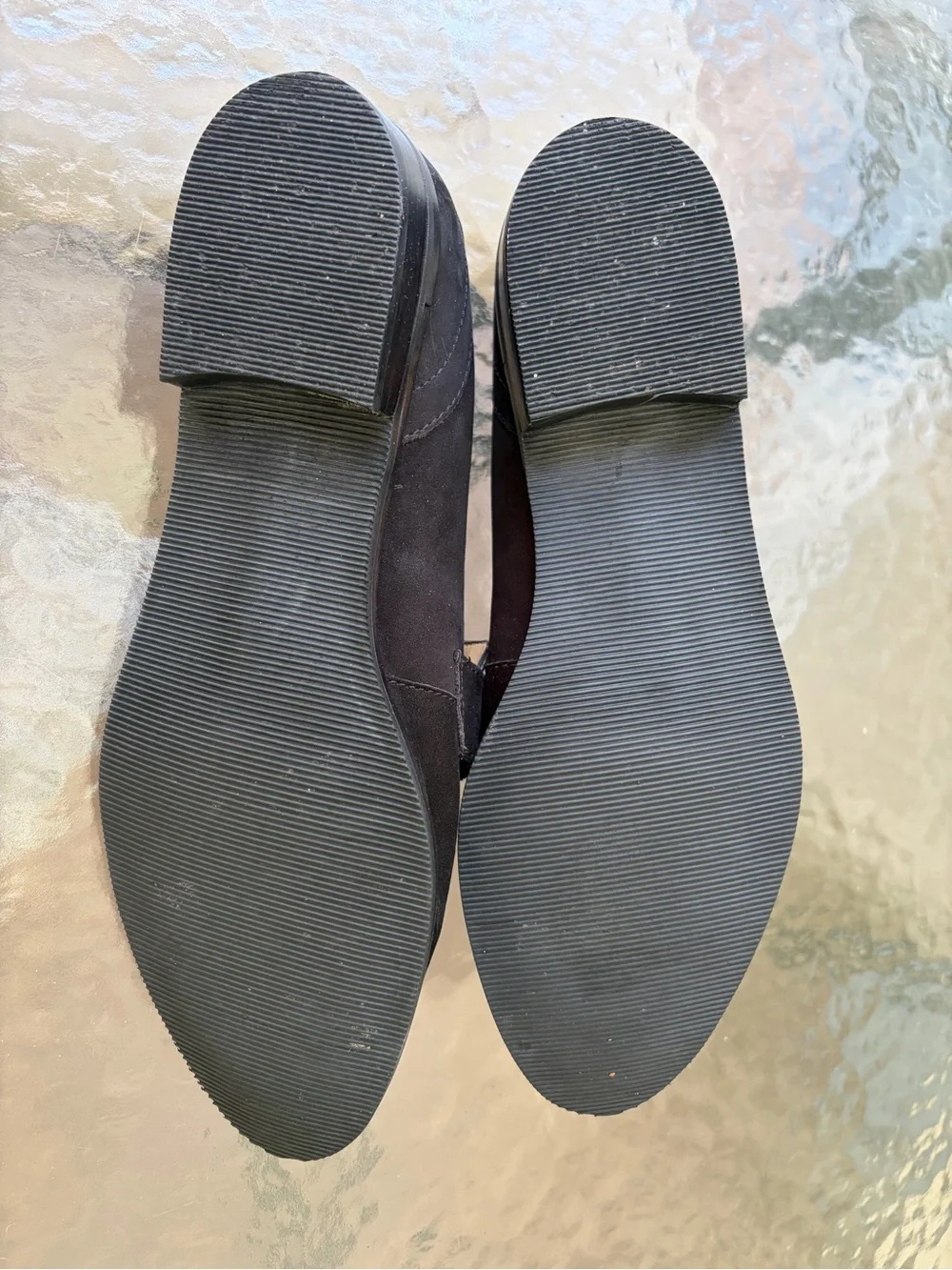 Womens Bass Tansy Black Suede Loafers Size 7.5M Preowned Excellent Condition